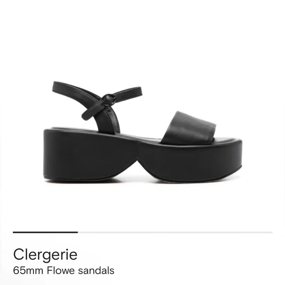 NEW Robert Clergerie $922 Black Flatform Sandals
